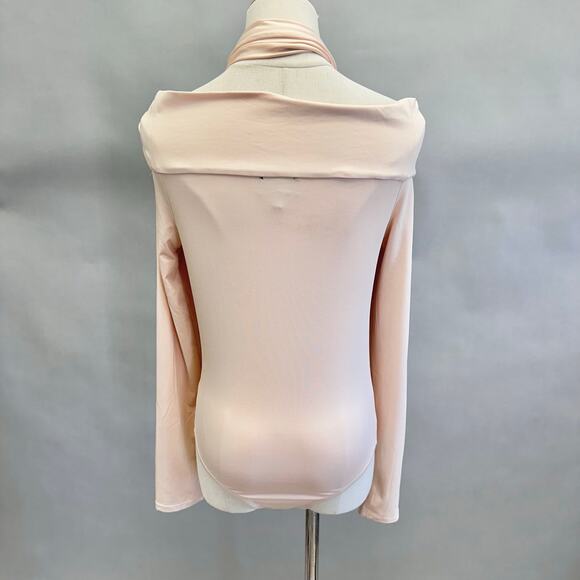 Dream Bandits jersey Bodysuit in light peach off the shoulder halter Size Medium - Picture 6 of 14